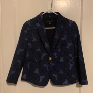 Ann Taylor women blazer, navy blue combined color, size 2p. New without tags.